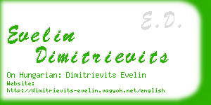 evelin dimitrievits business card